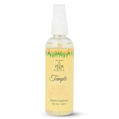 Temple fragrance puja spray bottle close-up 100ml lifestyle
