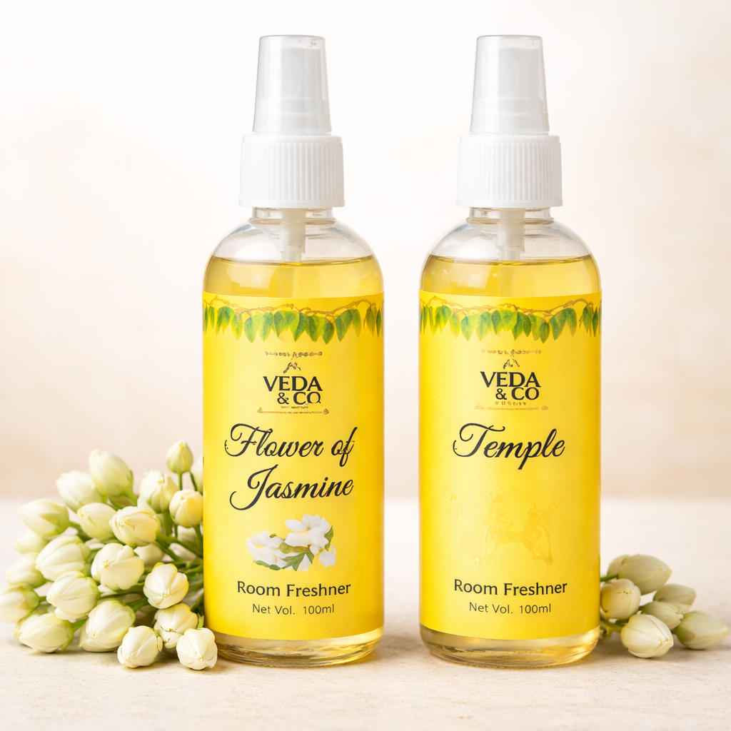 Temple & Jasmine puja spray combo pack of 2 – front view 100ml