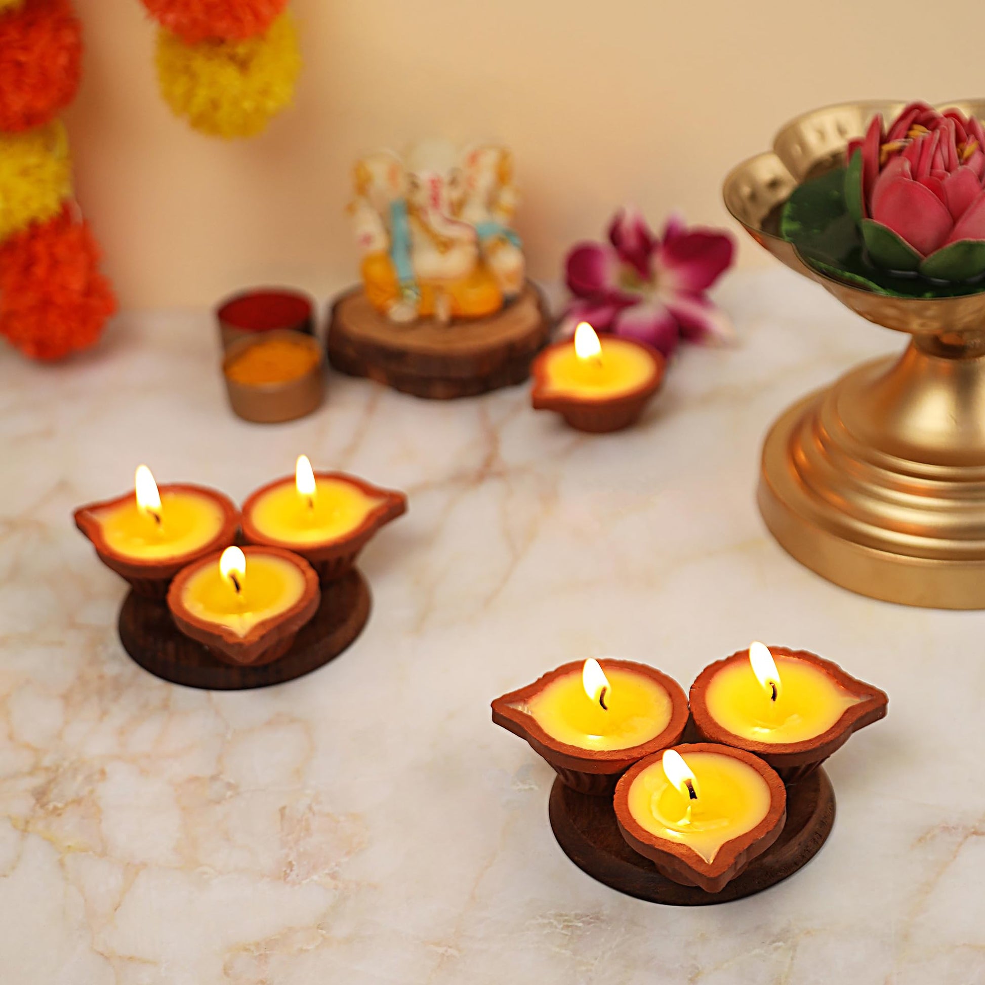 traditional cow ghee diya for havan and rituals
