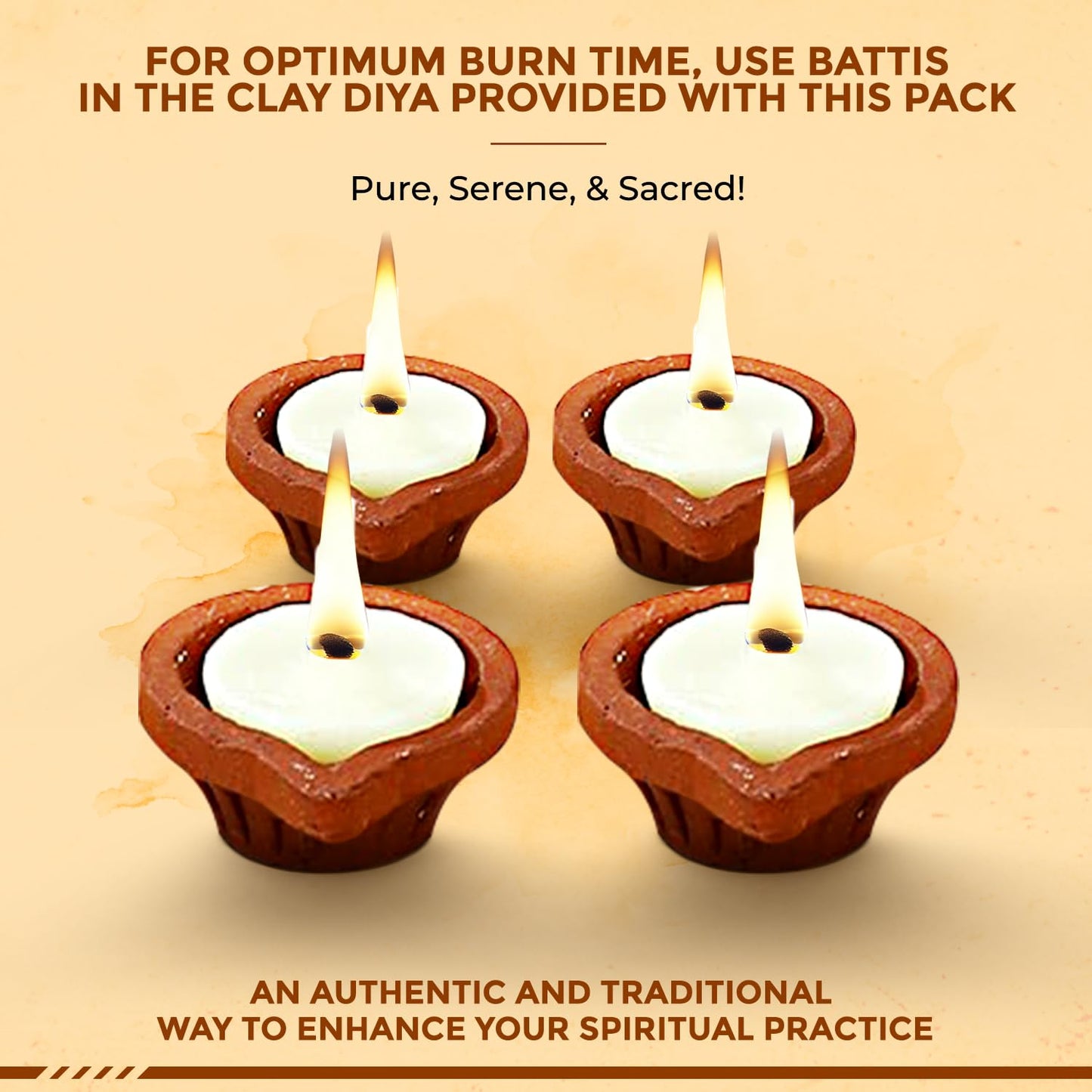 Traditional ghee batti for worship rituals