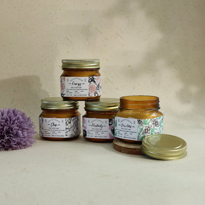 Copy of Scented Wax Candle - Set of 4 (35 Hours Burn Time, 141gm), Aromatherapy Jar Candles Induces Energy, Positivity, Sleep & Stress Relief, Fully Refined Paraffin Wax, for Home Décor